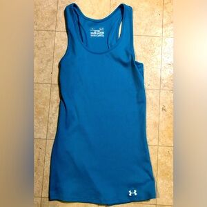 Under Armour Bright Blue Racerback Tank Top! Ribbed, Size Small 💙💙💙